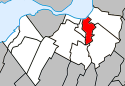 Candiac Quebec location diagram